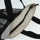 CHANEL Sports Tote Bag Nylon Black Gray CC Auth yk14152-6