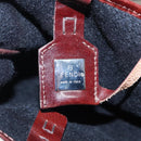 FENDI Zucca Canvas Tote Bag Wool Brown Black Silver Auth yk14162-10