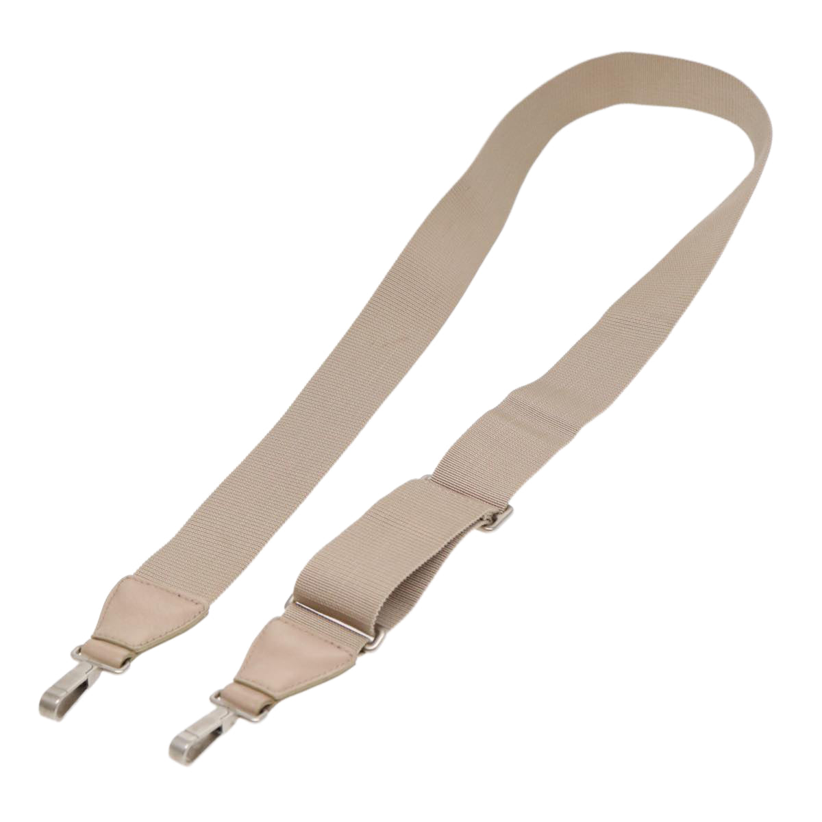 CHANEL Adjustable Shoulder Strap Nylon 27.6""-49.6"" Beige CC Auth yk14167 - 0