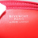 GIVENCHY Pouch Leather Red Gold Auth yk14187-10