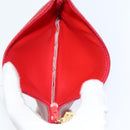 GIVENCHY Pouch Leather Red Gold Auth yk14187-11