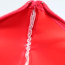 GIVENCHY Pouch Leather Red Gold Auth yk14187-12