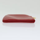 GIVENCHY Pouch Leather Red Gold Auth yk14187-3