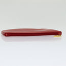 GIVENCHY Pouch Leather Red Gold Auth yk14187-5