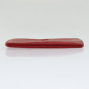 GIVENCHY Pouch Leather Red Gold Auth yk14187-6