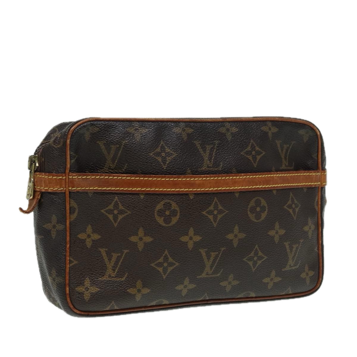 LOUIS VUITTON Monogram Compiegne 23 Clutch Bag M51847 LV Auth yk14199