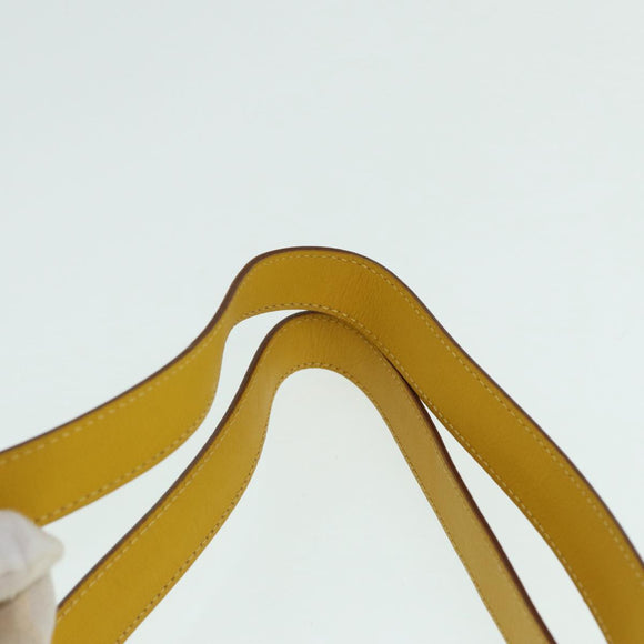 Salvatore Ferragamo Gancini Backpack Suede Yellow Gold Auth yk14203