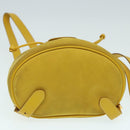 Salvatore Ferragamo Gancini Backpack Suede Yellow Gold Auth yk14203-5