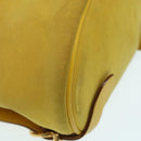 Salvatore Ferragamo Gancini Backpack Suede Yellow Gold Auth yk14203-15