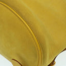 Salvatore Ferragamo Gancini Backpack Suede Yellow Gold Auth yk14203-16