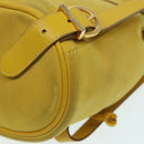 Salvatore Ferragamo Gancini Backpack Suede Yellow Gold Auth yk14203-8
