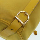 Salvatore Ferragamo Gancini Backpack Suede Yellow Gold Auth yk14203-18