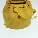 Salvatore Ferragamo Gancini Backpack Suede Yellow Gold Auth yk14203-21