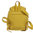 Salvatore Ferragamo Gancini Backpack Suede Yellow Gold Auth yk14203-2