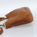 GUCCI Bamboo Hand Bag Leather 2way Brown Gold 001 1705 1638 Auth yk14231-3