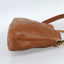 GUCCI Bamboo Hand Bag Leather 2way Brown Gold 001 1705 1638 Auth yk14231-4