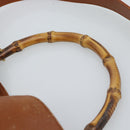 GUCCI Bamboo Hand Bag Leather 2way Brown Gold 001 1705 1638 Auth yk14231-8