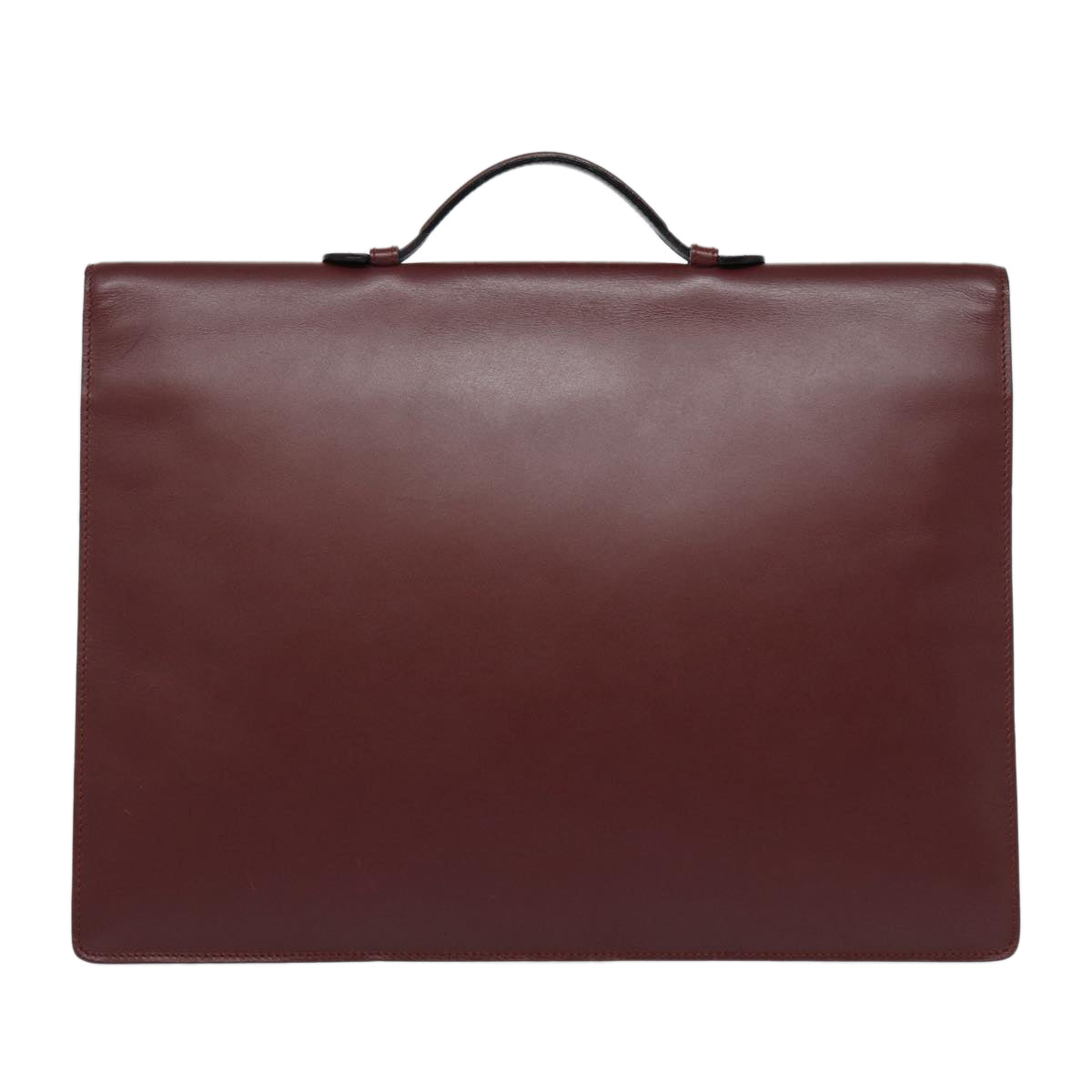 CARTIER Hand Bag Leather Bordeaux Auth yk14233 - 0