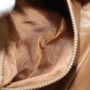 CELINE Macadam Canvas Shoulder Bag Beige Gold Auth yk14240-21