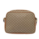 CELINE Macadam Canvas Shoulder Bag Beige Gold Auth yk14240-2