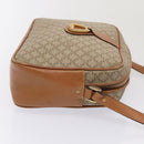CELINE Macadam Canvas Shoulder Bag Beige Gold Auth yk14240-3