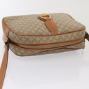 CELINE Macadam Canvas Shoulder Bag Beige Gold Auth yk14240-6