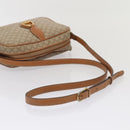 CELINE Macadam Canvas Shoulder Bag Beige Gold Auth yk14240-7
