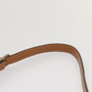 CELINE Macadam Canvas Shoulder Bag Beige Gold Auth yk14240-8