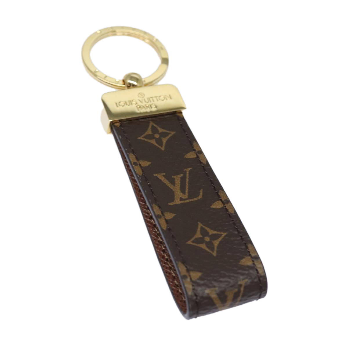 LOUIS VUITTON Monogram Porte Cles Dragonne Key Holder M65221 LV Auth yk14259