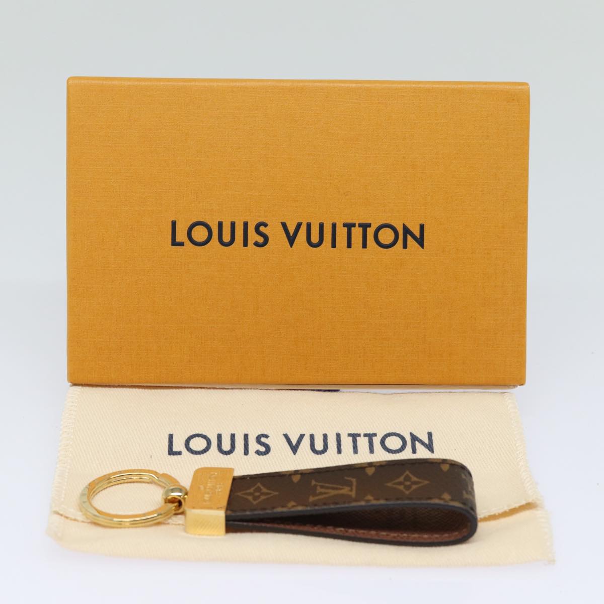 LOUIS VUITTON Monogram Porte Cles Dragonne Key Holder M65221 LV Auth yk14259