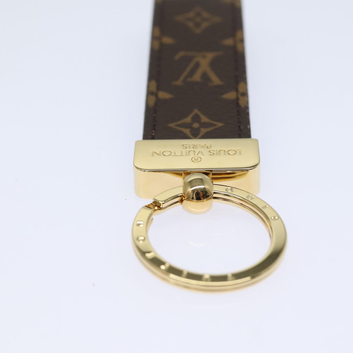 LOUIS VUITTON Monogram Porte Cles Dragonne Key Holder M65221 LV Auth yk14259