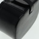 GUCCI Bamboo Vanity Hand Bag Patent Black Silver Auth yk14261-14