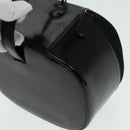 GUCCI Bamboo Vanity Hand Bag Patent Black Silver Auth yk14261-15