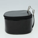 GUCCI Bamboo Vanity Hand Bag Patent Black Silver Auth yk14261-4