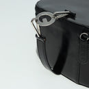 GUCCI Bamboo Vanity Hand Bag Patent Black Silver Auth yk14261-7