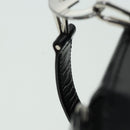 GUCCI Bamboo Vanity Hand Bag Patent Black Silver Auth yk14261-8