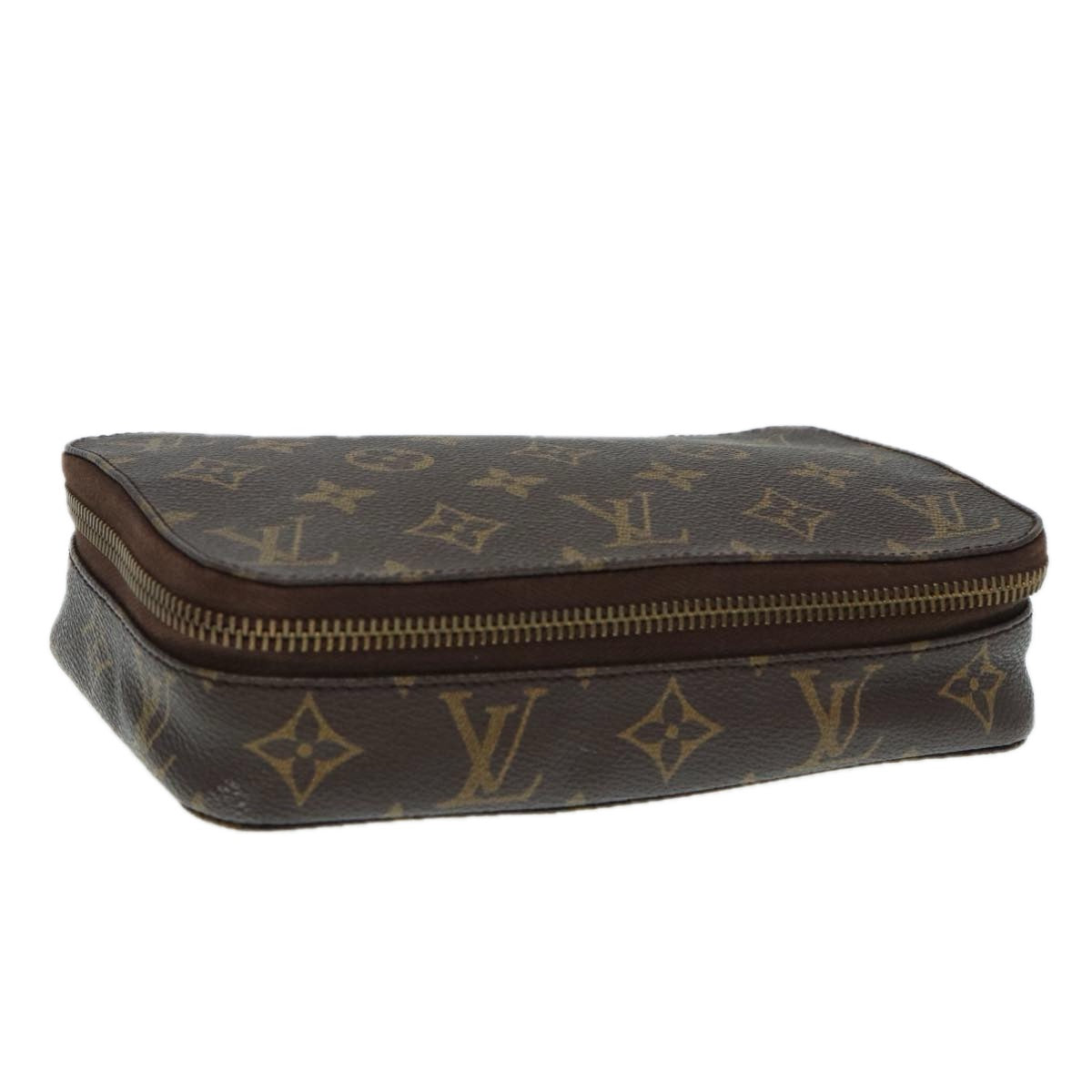 LOUIS VUITTON Monogram Poche Monte Carlo Jewelry Box Vintage M47352 Auth yk14289