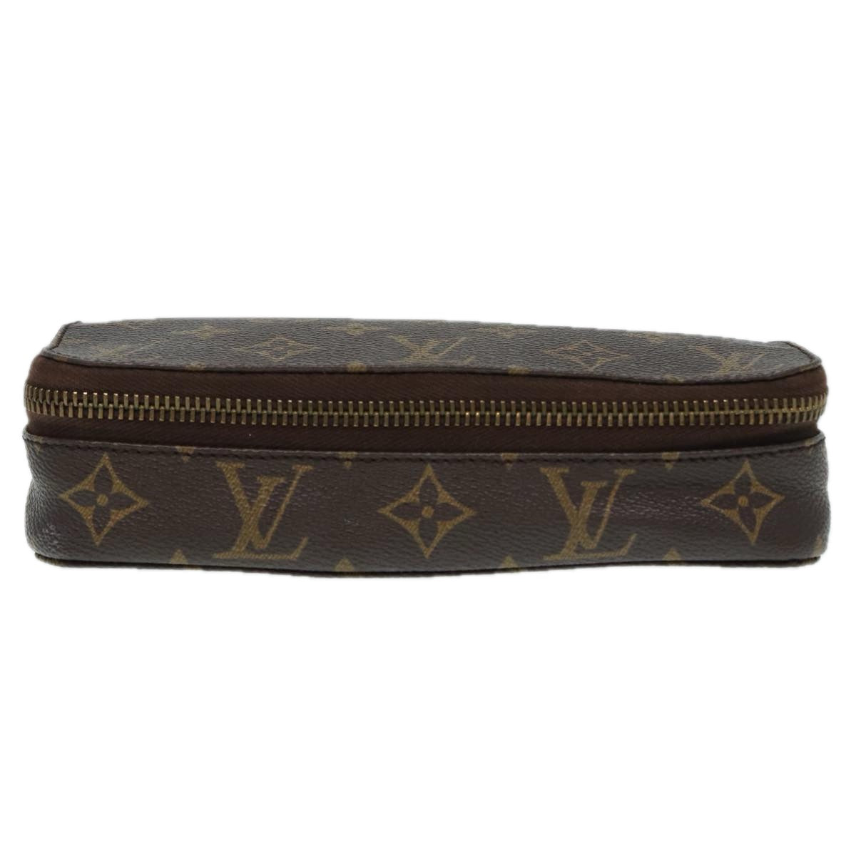 LOUIS VUITTON Monogram Poche Monte Carlo Jewelry Box Vintage M47352 Auth yk14289