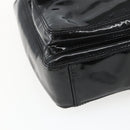 CHANEL COCO Mark Shoulder Bag Patent leather Black Silver CC Auth yk14331-11