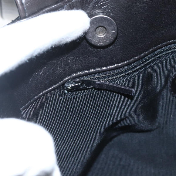 CHANEL COCO Mark Shoulder Bag Patent leather Black Silver CC Auth yk14331