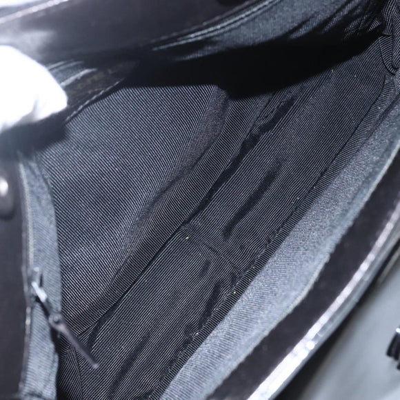 CHANEL COCO Mark Shoulder Bag Patent leather Black Silver CC Auth yk14331