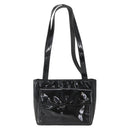 CHANEL COCO Mark Shoulder Bag Patent leather Black Silver CC Auth yk14331-2