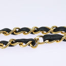 CHANEL Matelasse Turn Lock Chain Hand Bag Lamb Skin Black Gold CC Auth yk14333A-9