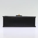CHANEL Matelasse Turn Lock Chain Hand Bag Lamb Skin Black Gold CC Auth yk14333A-5
