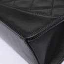 CHANEL Matelasse Turn Lock Chain Hand Bag Lamb Skin Black Gold CC Auth yk14333A-16