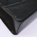 CHANEL Matelasse Turn Lock Chain Hand Bag Lamb Skin Black Gold CC Auth yk14333A-17