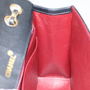 CHANEL Matelasse Turn Lock Chain Hand Bag Lamb Skin Black Gold CC Auth yk14333A-21