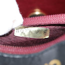 CHANEL Matelasse Turn Lock Chain Hand Bag Lamb Skin Black Gold CC Auth yk14333A-24