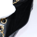 CHANEL Matelasse Turn Lock Chain Hand Bag Lamb Skin Black Gold CC Auth yk14333A-26