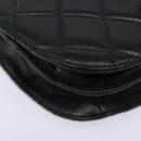 CHANEL Matelasse Turn Lock Waist bag Leather Black Gold CC Auth yk14337-14